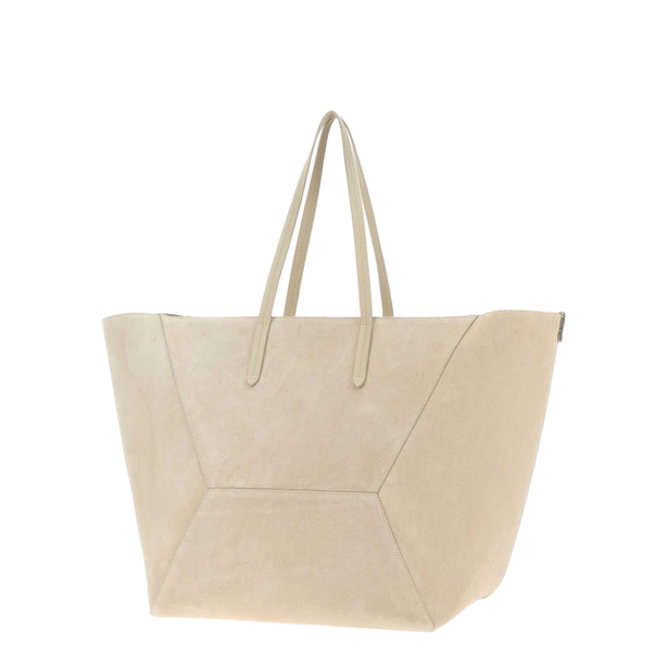 BC Duo Large Suede Shopping Bag - Ivory