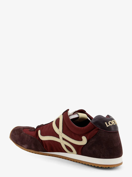 Loewe Ballet Runner 2.0 nylon and suede sneakers with side logo - Copper Redvanillaaubergine