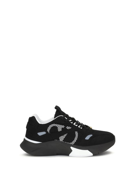 Valentino Garavani Demivee mesh and suede Sneakers - Black/Black/Grey C/White/Ne-Bia-Ne