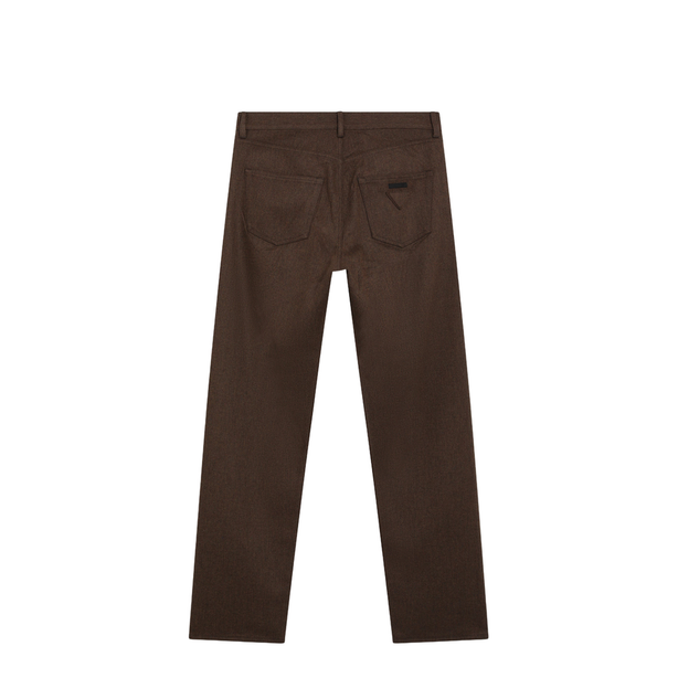 Ebony-Colored Wool Trousers
