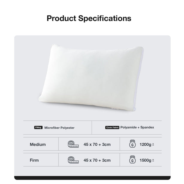 IE Maison Glacier Cooling Loft Pillow – Medium & Firm Support
