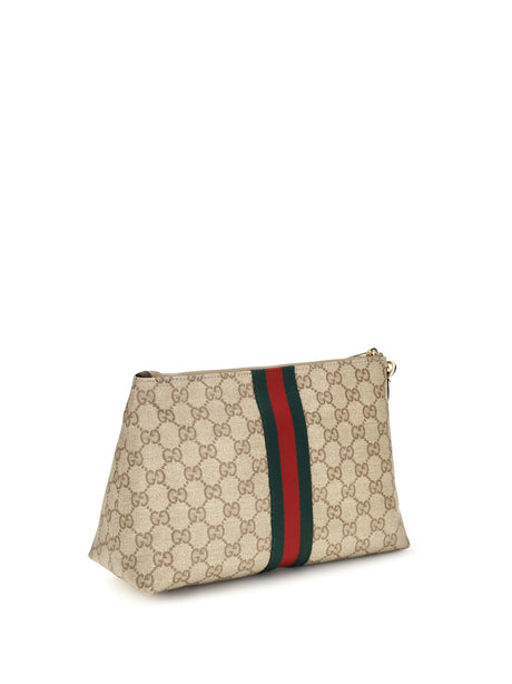 Gucci Small GG Web Pouch - Vin.San.Br/Dk.Br/Vrv