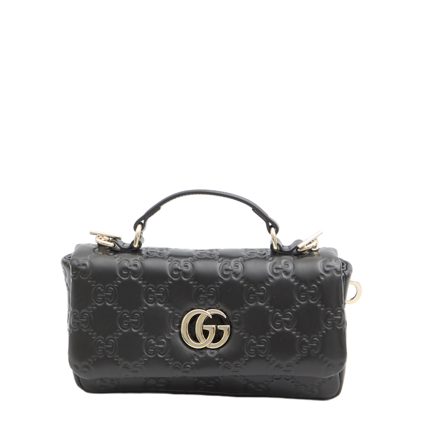 GG Milano Small Exotic Leathers Top Handle Bag - Black