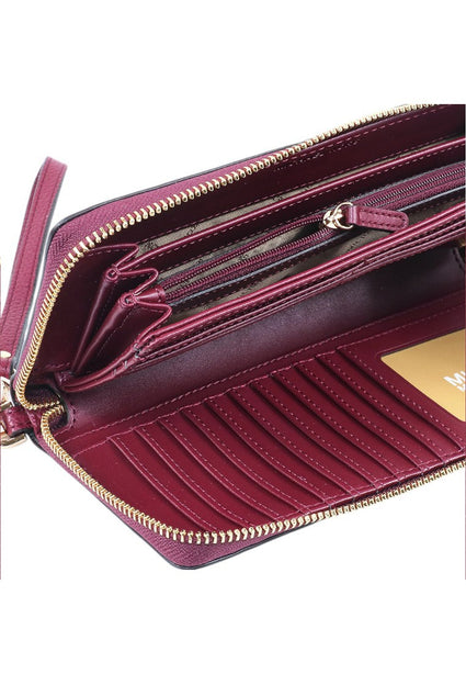 Michael Kors Jet Set Travel Large Continental Wallet - Cherry
