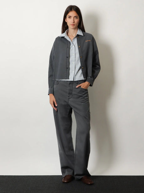 Miu Miu Grey Light Denim Shirt - Nero