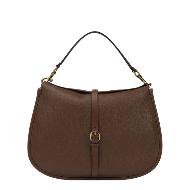 Maxi Calfskin Shoulder Bag - Light Brown