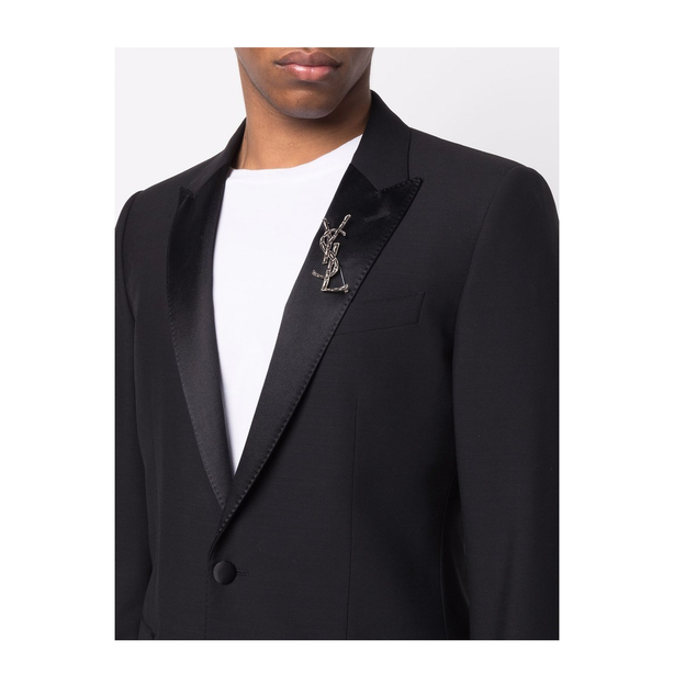 Saint Laurent Crocodile Brooch in Metal