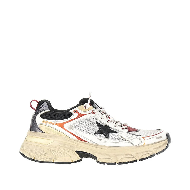 GOLDEN GOOSE Lightstar' mesh and leather sneakers