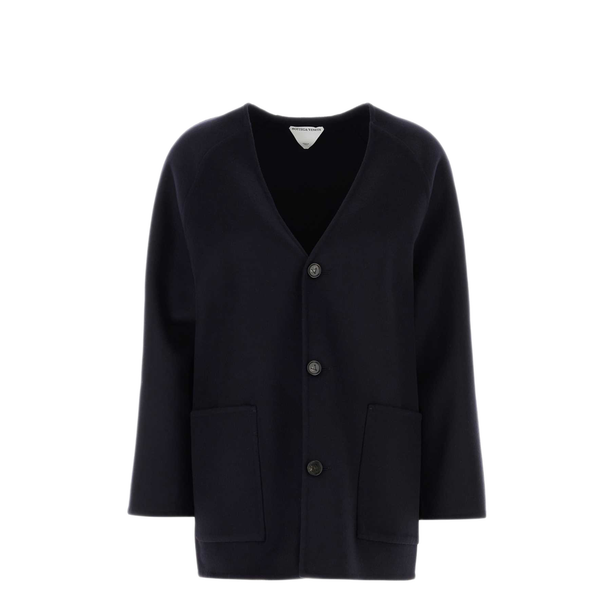 Black Wool Blend Cardigan