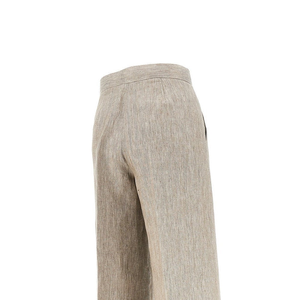 MAX MARA Chevron linen batavia pants