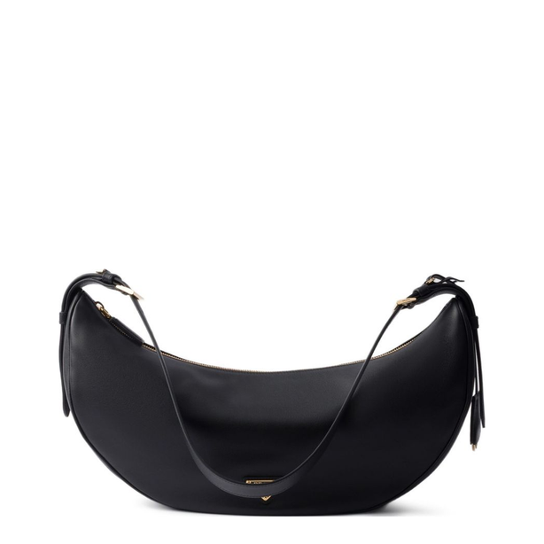 Demi Lune Large Leather Shoulder Bags - Nero