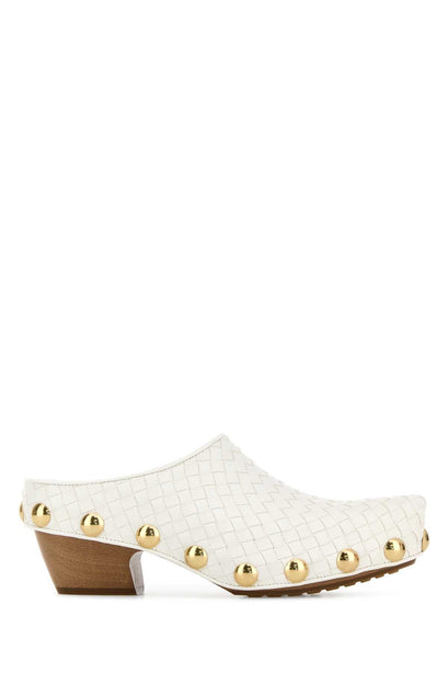 White Leather Gondola Mules