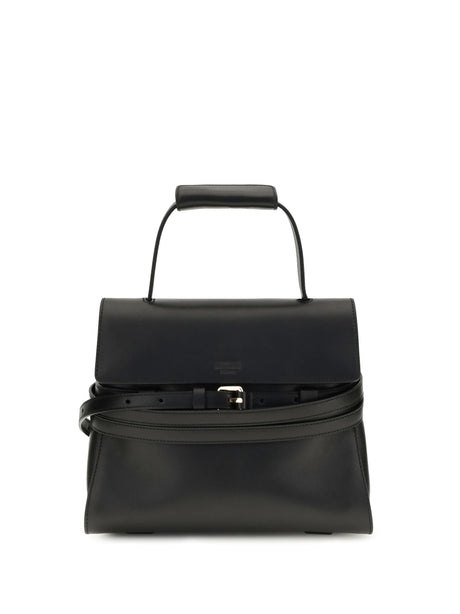 Moschino Buckle Shoulder Bag - Black