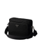 Logo-Plaque Re-Nylon Messenger Bag - Black
