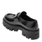 Prada Black Brushed Leather Loafers