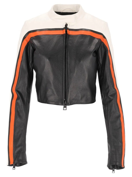 Balenciaga Fitted Leather Biker Jacket - Black