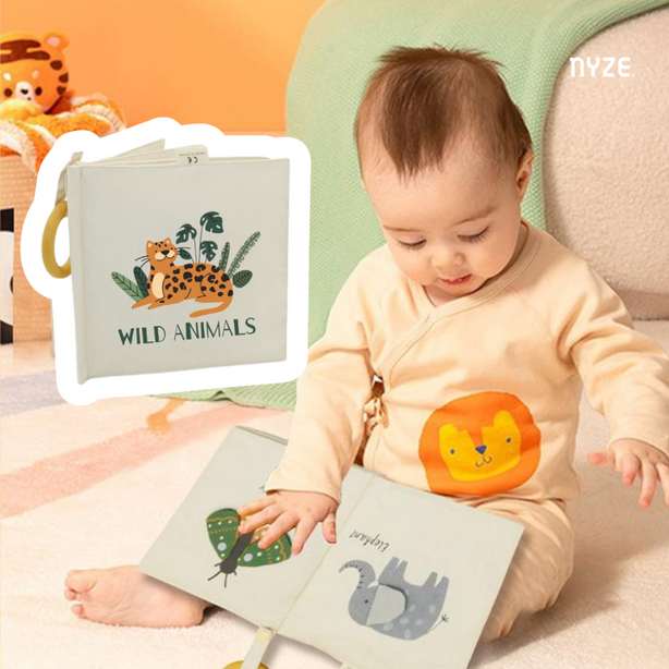 NYZE Baby Early Learning Cloth Book - Wild Animals