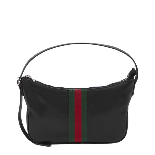 Lunetta Small Soft Hand-Treated Leather Crossbody - Black