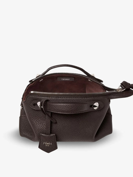 Fendi By The Way hammered leather handbag - Ebano