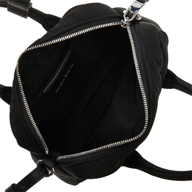 EMPORIO ARMANI Embossed nylon mini bowling bag