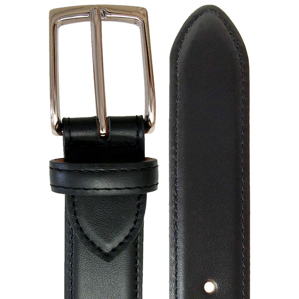 72 Smalldive Black Slim Width Buffed Leather Belt