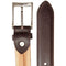 72 Smalldive Brown Slim Width Fine Textured Leather Belt