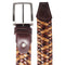 72 Smalldive Tri-color Brown Braided Leather Stretch Belt