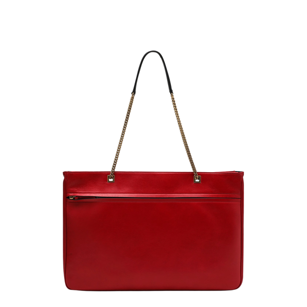 Viva Superstar Large Nappa Leather Tote Bag - Red/Black