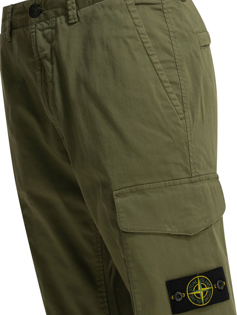 Stone Island Cargo pants with logo - Green