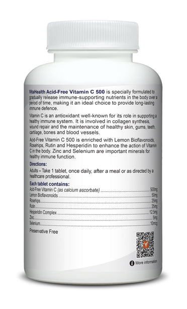 VitaHealth Acid-Free Vitamin C 500 2x60s