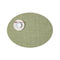 Chilewich TerraStrand® Microban® Mini Basketweave Woven Table Mat/Placemat, Oval, 36 x 49 cm, Dill