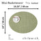 Chilewich TerraStrand® Microban® Mini Basketweave Woven Table Mat/Placemat, Oval, 36 x 49 cm, Dill