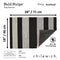 Chilewich TerraStrand® Microban® Indoor/Outdoor Bold Stripe Door Mat, 46 x 71 cm, Tufted Shag, Black/White