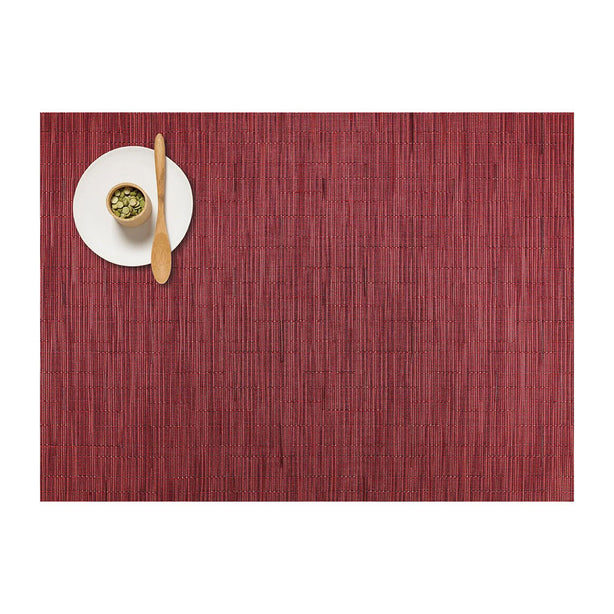 Chilewich TerraStrand® Microban® Bamboo Woven Table Mat/Placemat, Rectangle, 36 x 48 cm, Cranberry