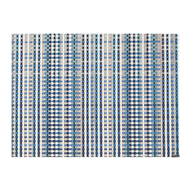 Chilewich TerraStrand¬Æ Microban¬Æ Grid Woven Table Mat/Placemat, Rectangle, 36 x 48 cm, Blue