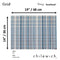 Chilewich TerraStrand¬Æ Microban¬Æ Grid Woven Table Mat/Placemat, Rectangle, 36 x 48 cm, Blue