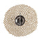 Chilewich TerraStrand® Microban® Dahlia Moulded Table Mat/Placemat, Round, 36 x 38 cm, Brass