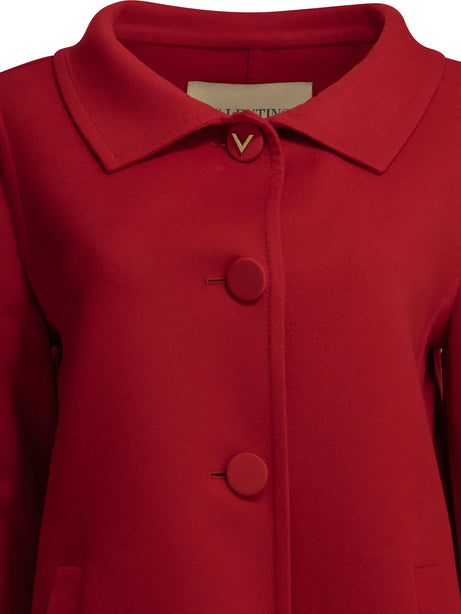 Valentino Long wool and cashmere coat - Red