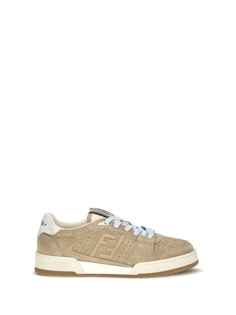 Fendi Match suede Sneakers - Lightecru+Whi Mar.Sc