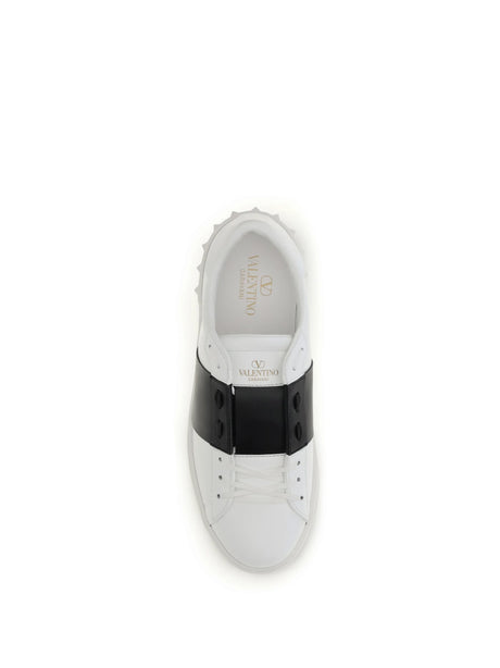 Valentino Garavani Open Sneakers - White/Black/White