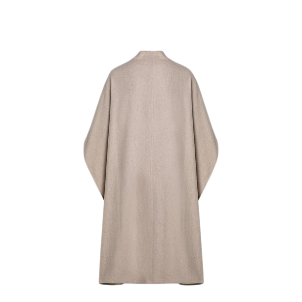 Beige Wool Blend Cape