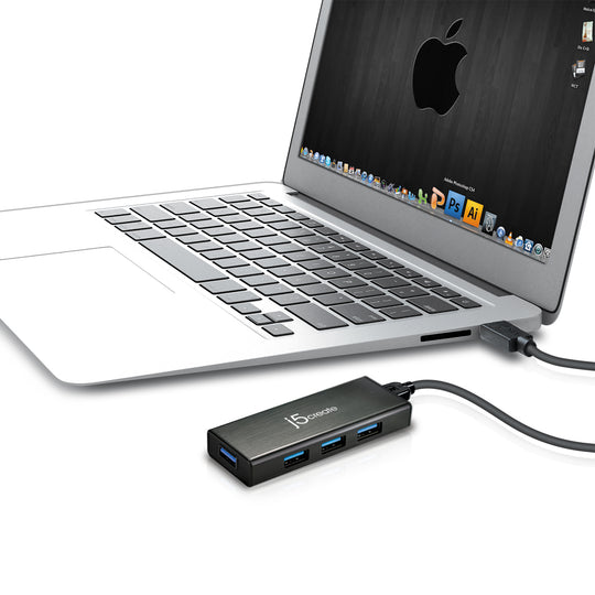 J5Create USB 3.0 4-Port Hub With AC Power Adapter