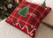Checker Christmas Tree Set of 2 Cushion Cover (No Inner) - Red