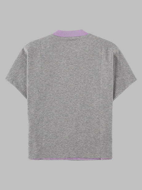 Reversible Grey Lilac Cotton Jersey T Shirt