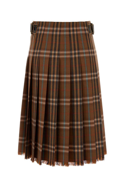 Embroidered Wool Skirt