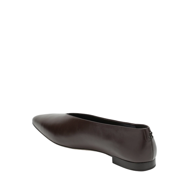 Chocolate Leather Ballet Flats