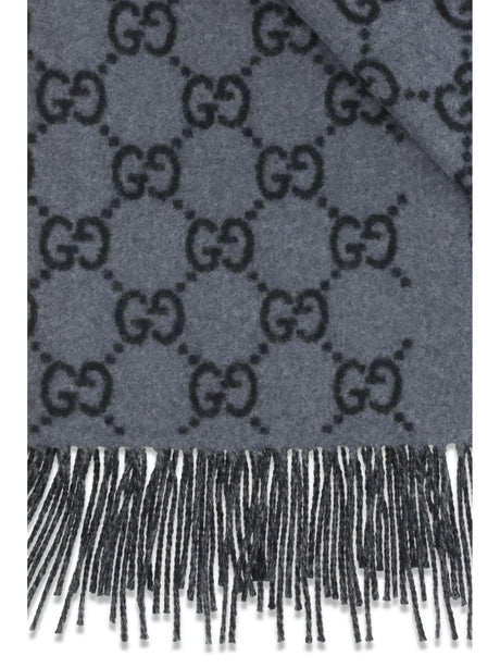 Gucci GG cashmere Scarf - Graphite/Black