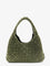 Bottega Veneta Campana Intrecciato suede shoulder bag - Green Tweed-M Brass