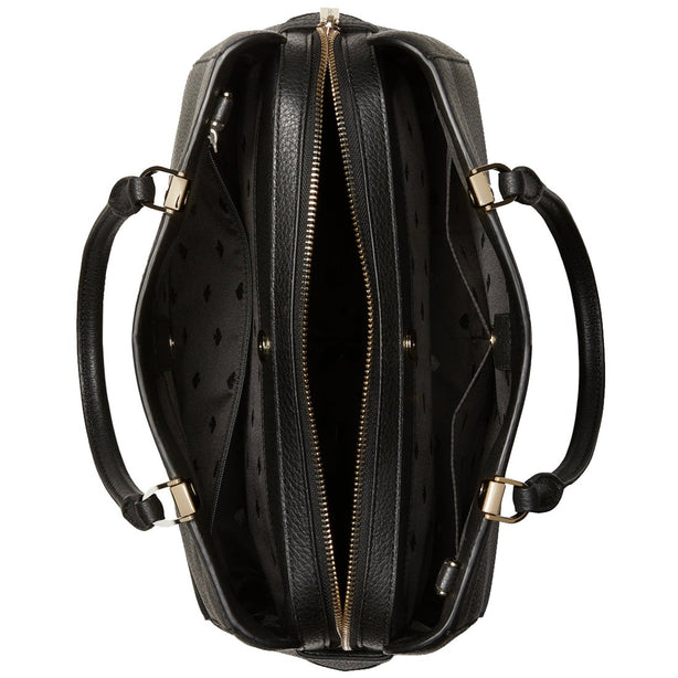 Kate Spade Leila Medium Triple Compartment Satchel Bag - Black WKR00335