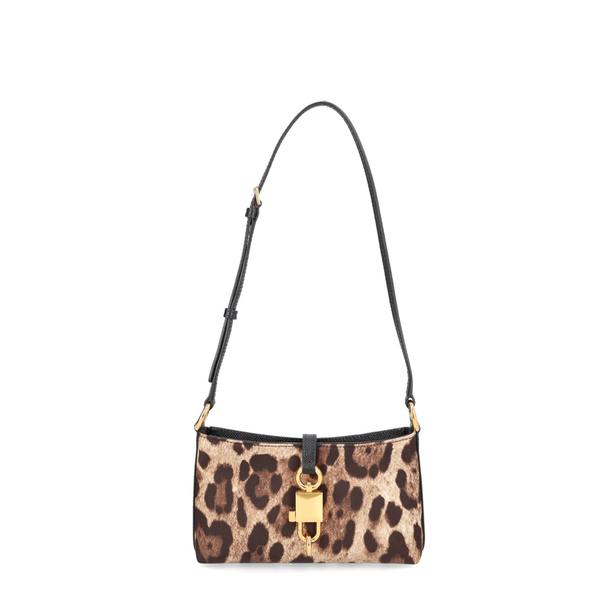 Grace Small Leather Crossbody - Leopard Print (Brown/Black)